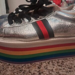 Multicolored platform sneakers